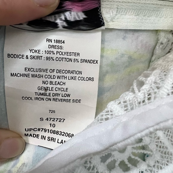 Girls Size 10 Counting Daisies Colorful Sleeveless Dress - Picture 5 of 8